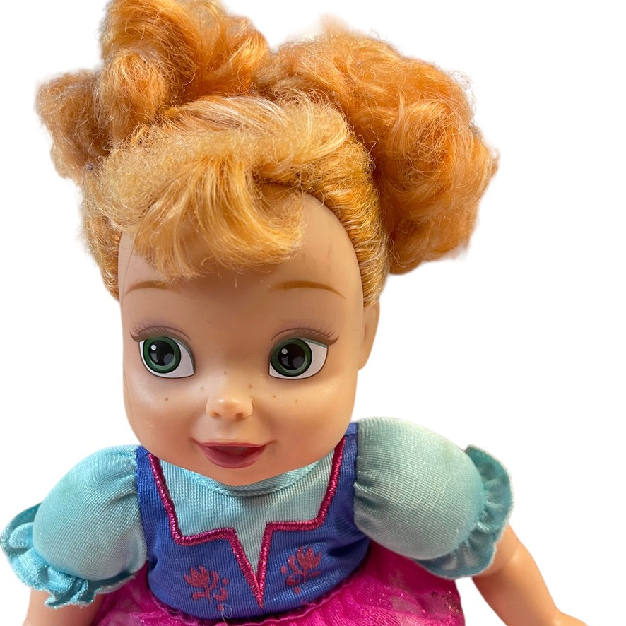 Tollytots, My First Princess 12" Baby Doll, Anna from Frozen, Disney in Original Outfit EUC