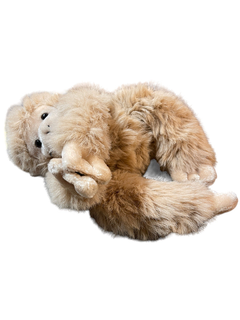 Hanging Monkey 14" Fluffy Soft  Beige Stuffed Animal Toy GUC No Tags