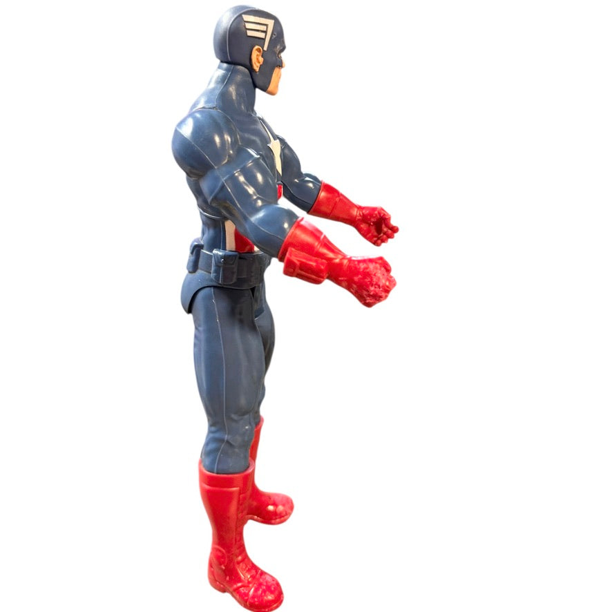 Captain America & Captain Marvel from Marvel Avengers Titan Hero Series 12" Action Figures GUC
