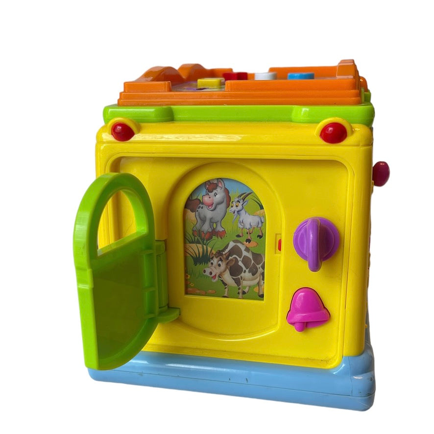 Huile/Hola Toys Baby Bump& Go School Bus Toy with Lights, Sounds and Music
