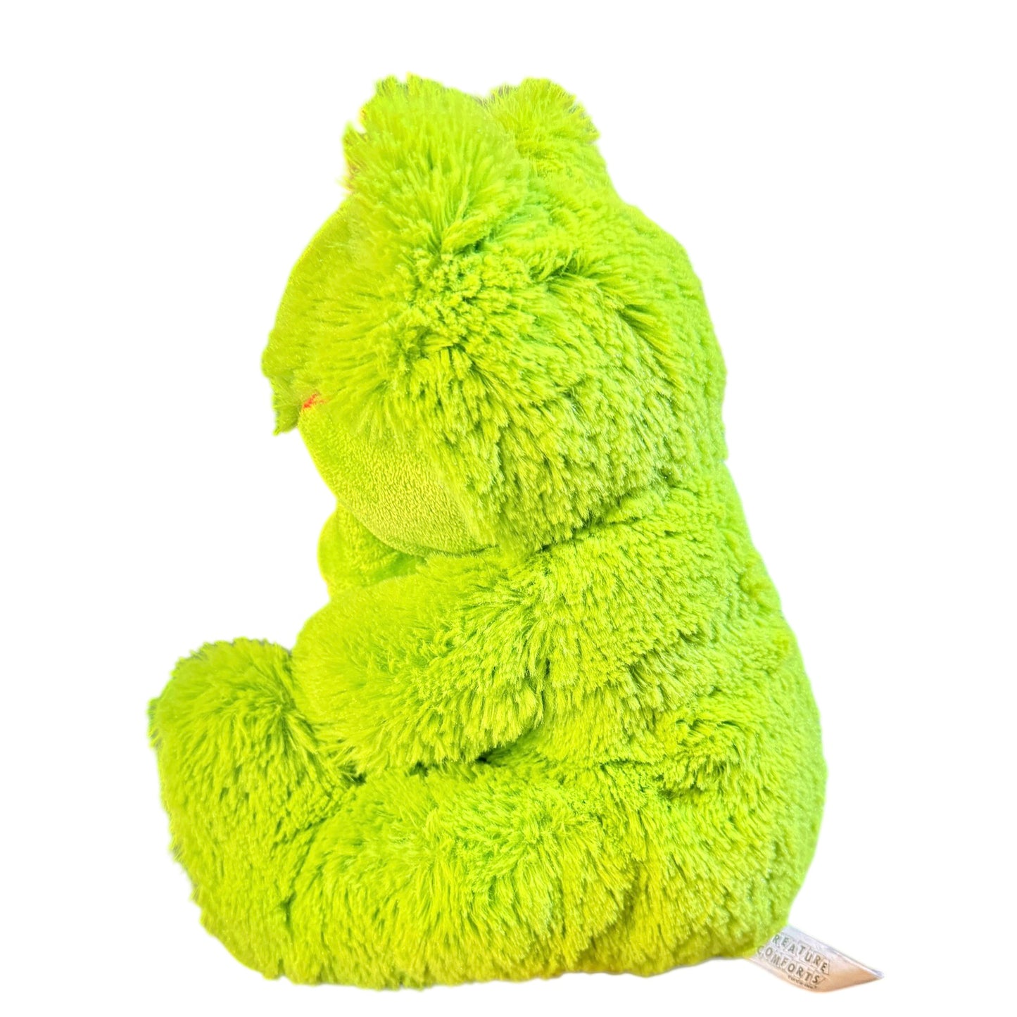 Ultra Soft Creature Comforts Mama & Baby Frogs Lime Green with Embroidered Eyes