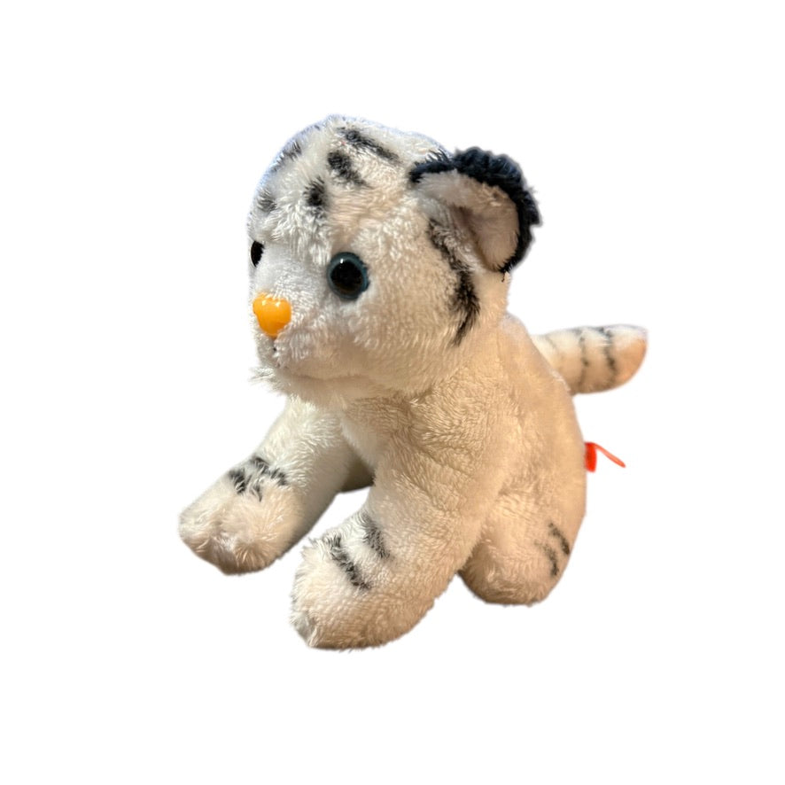 Wild Republic White Tiger Baby Plush Stuffed Animal Toy in GUC, Tiny, 5", Damaged Tag