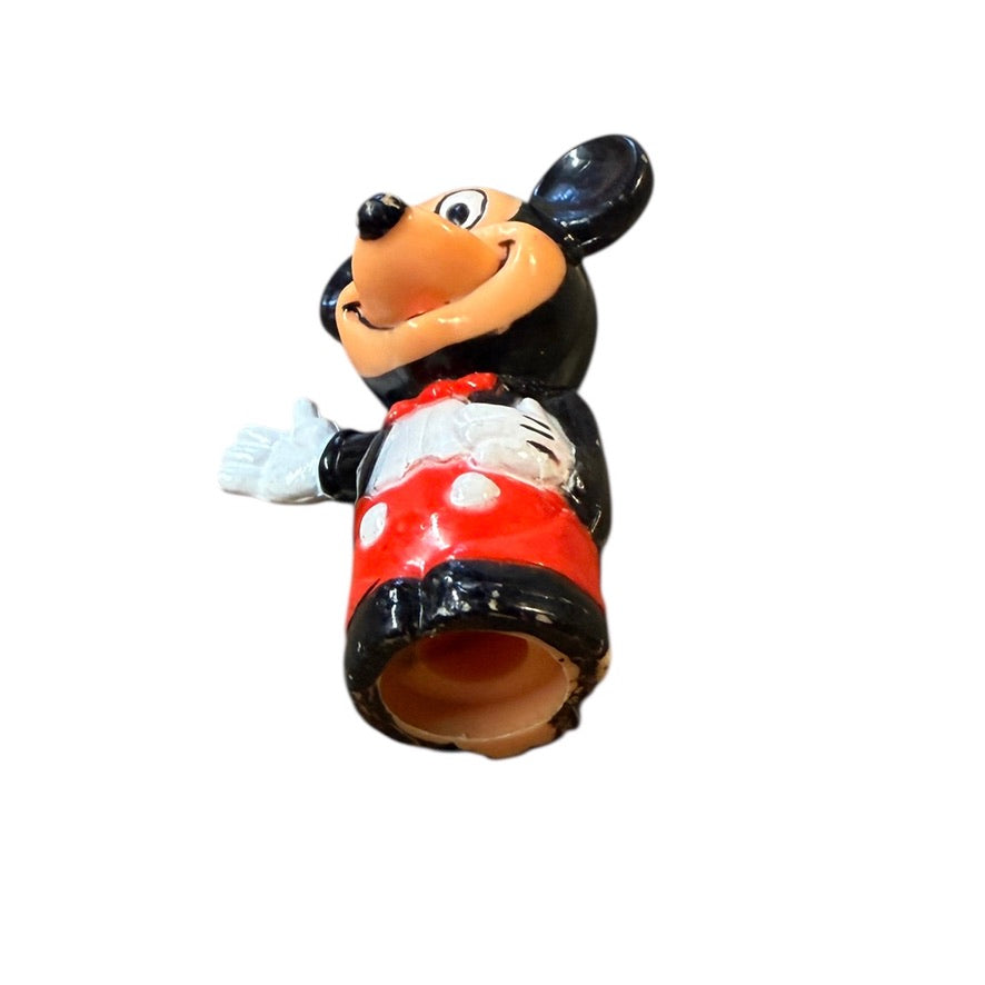 Lot of 2 Disney Collectibles, Vintage 1970's Pencil Topper & Minnie Swim Ring Tub Toy in GUC