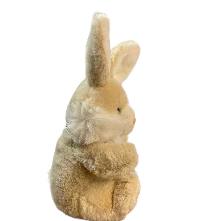 Vintage AMC 1985 Bunny Rabbit Plush Big Feet Tan Pink Nose Easter Stuffed Animal in EUC