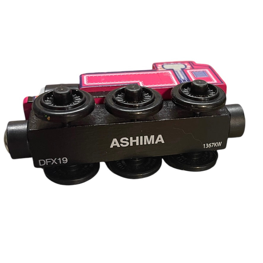 Ashima, Thomas & Friends Pretty Pink Wooden Railway Train Engine in EUC