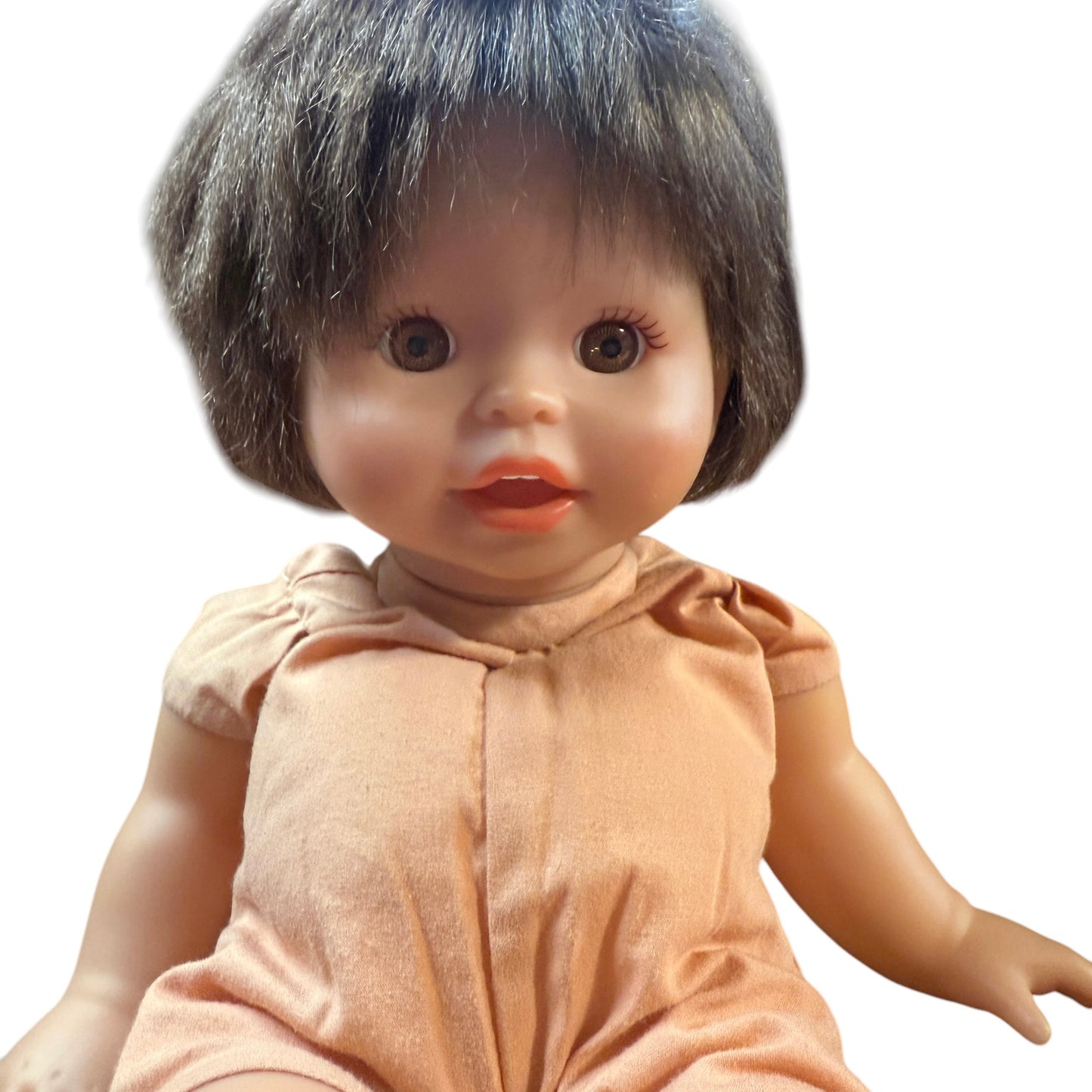 Little Mommy Sweet as Me Mattel Brown Eyed Brunette Baby Doll in Great Preowned Condition
