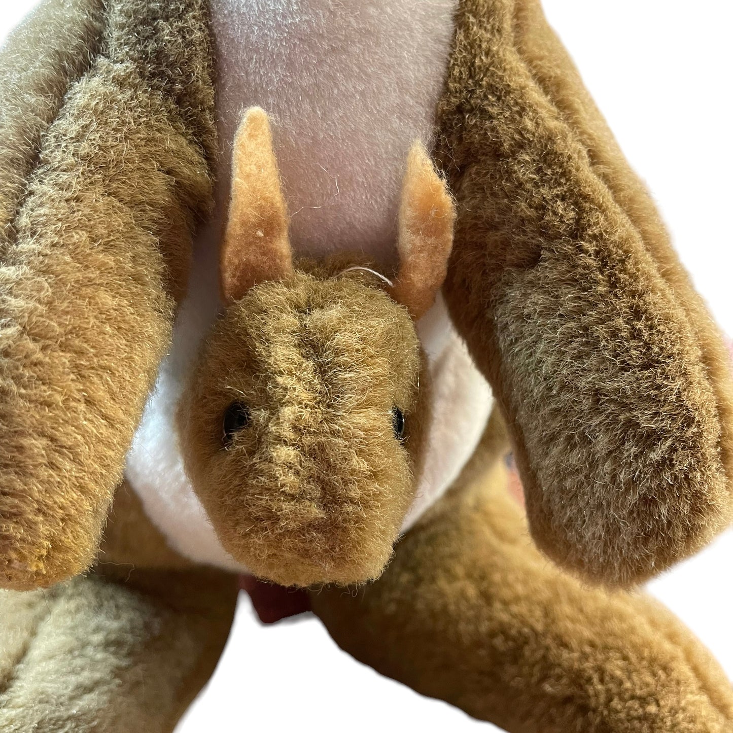 Realistic Corroboree Mama Kangaroo & Sweet Joey,  16"  Caramel & White Stuffed Animal Toy