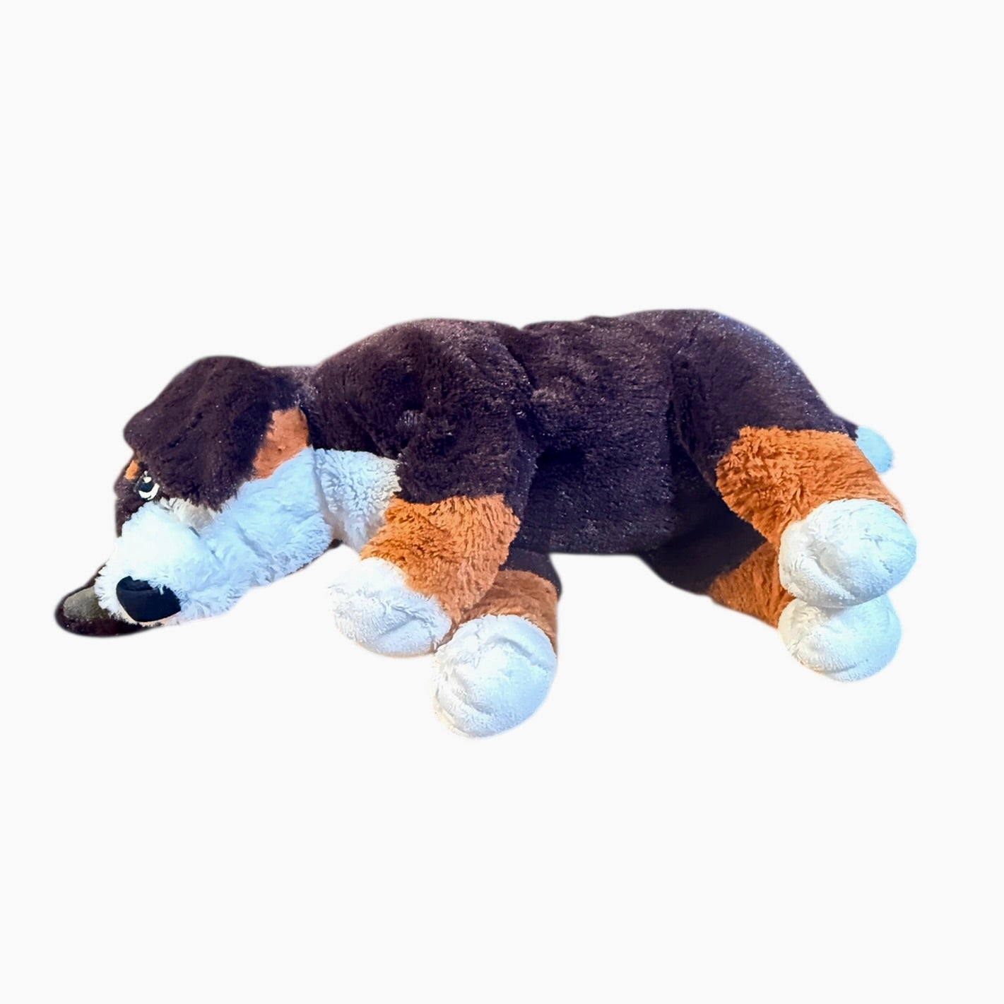 Ikea Hoppig Tri Coloured Bernese Mountain Dog 14” Stuffed Animal Toy Stiched Eyes in EUC
