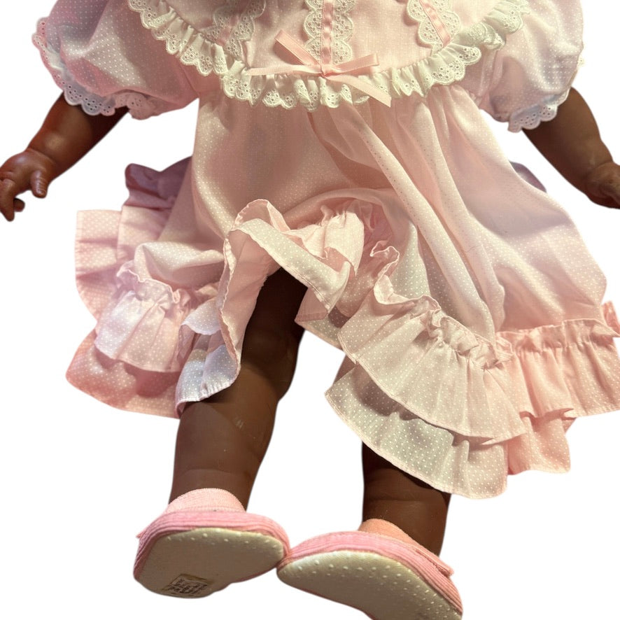 Exquisitely Made Black 24"Toddler Doll, Big Brown Eyes, Ultra Black Curly Hair, Adorable!