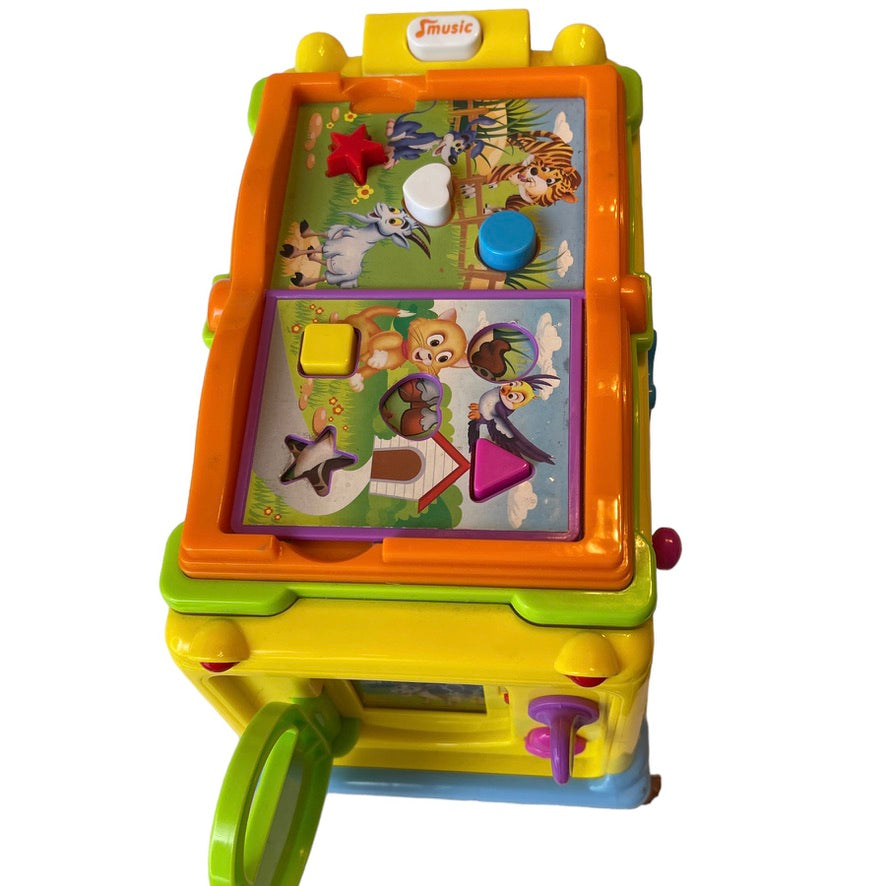 Huile/Hola Toys Baby Bump& Go School Bus Toy with Lights, Sounds and Music