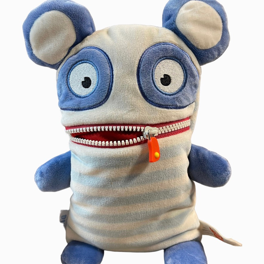 Worry Eater, 'Bill', Striped Plush Stuffed Zippered Anxiety Relief by Sorgenfresser