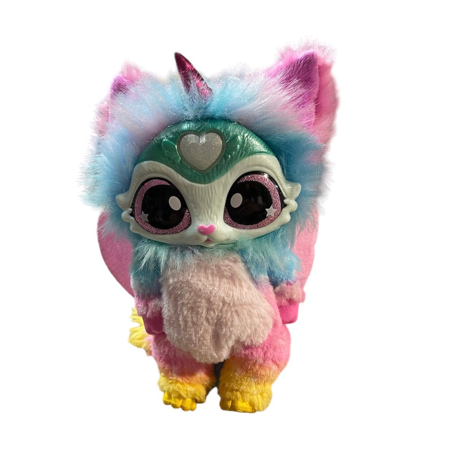 Magic Mixies Rainbow Fox Unicorn with Lights & Sound in Pastel Colours, Fluffy & Sparkly!
