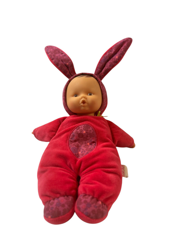 Adorable Corolle Babibunny Dodo Baby Doll Tiny Yellow Bow Missing Sound & Light Box