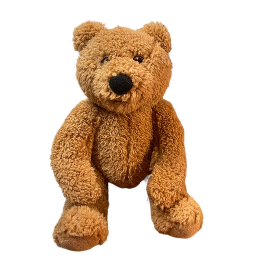 Ethically Made Brown Bear by Stuffed Animal House, Ultra Soft, Embroidered Features in GUC