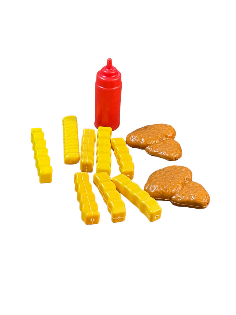 Mixed Lot of Vintage Playfood, Nuggets and Fries, Complete with Ketchup! GUC