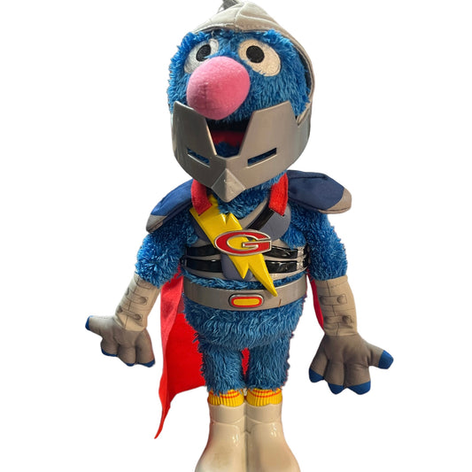 Sesame Street Flying Super Grover 2.0 Hasbro Talking Plush GUC-Working-Hilarious!