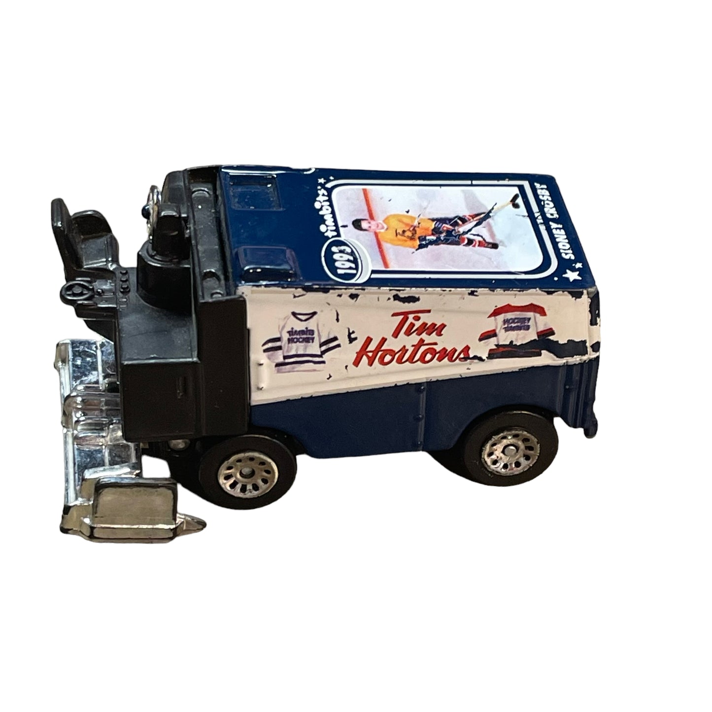 Rare 1993 Sidney Crosby Timbits Maisto Die Cast Zamboni Toy Vehicle Preowned