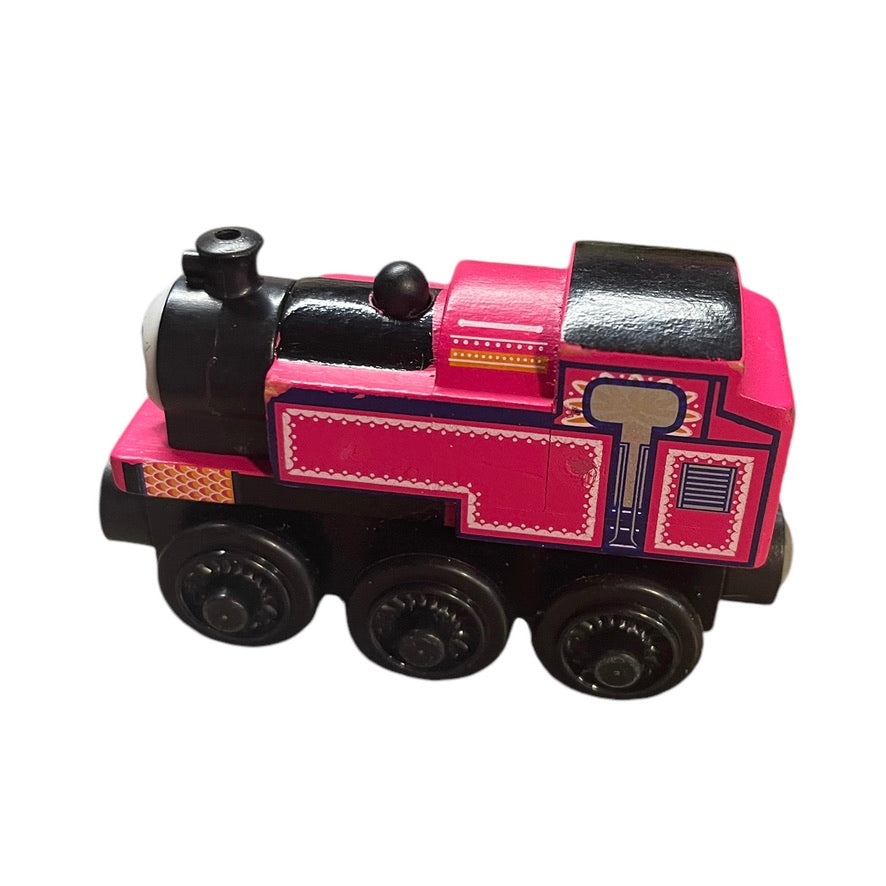 Ashima, Thomas & Friends Pretty Pink Wooden Railway Train Engine in EUC