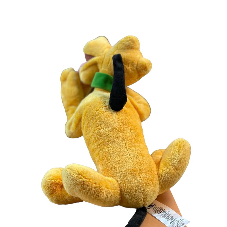 Pluto, Vintage Disney Parks 17" Stuffed Animal Plush with Green Collar & Gold Tag EUC