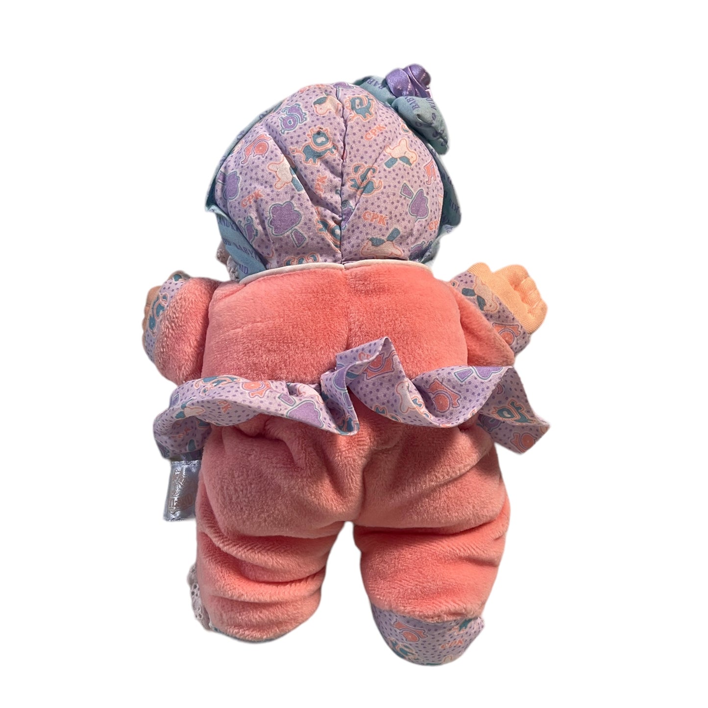 Hasbro Baby Land 10" Cabbage Patch Kid VTG 1988 Doll with RATTLE Plush Bib in EUC