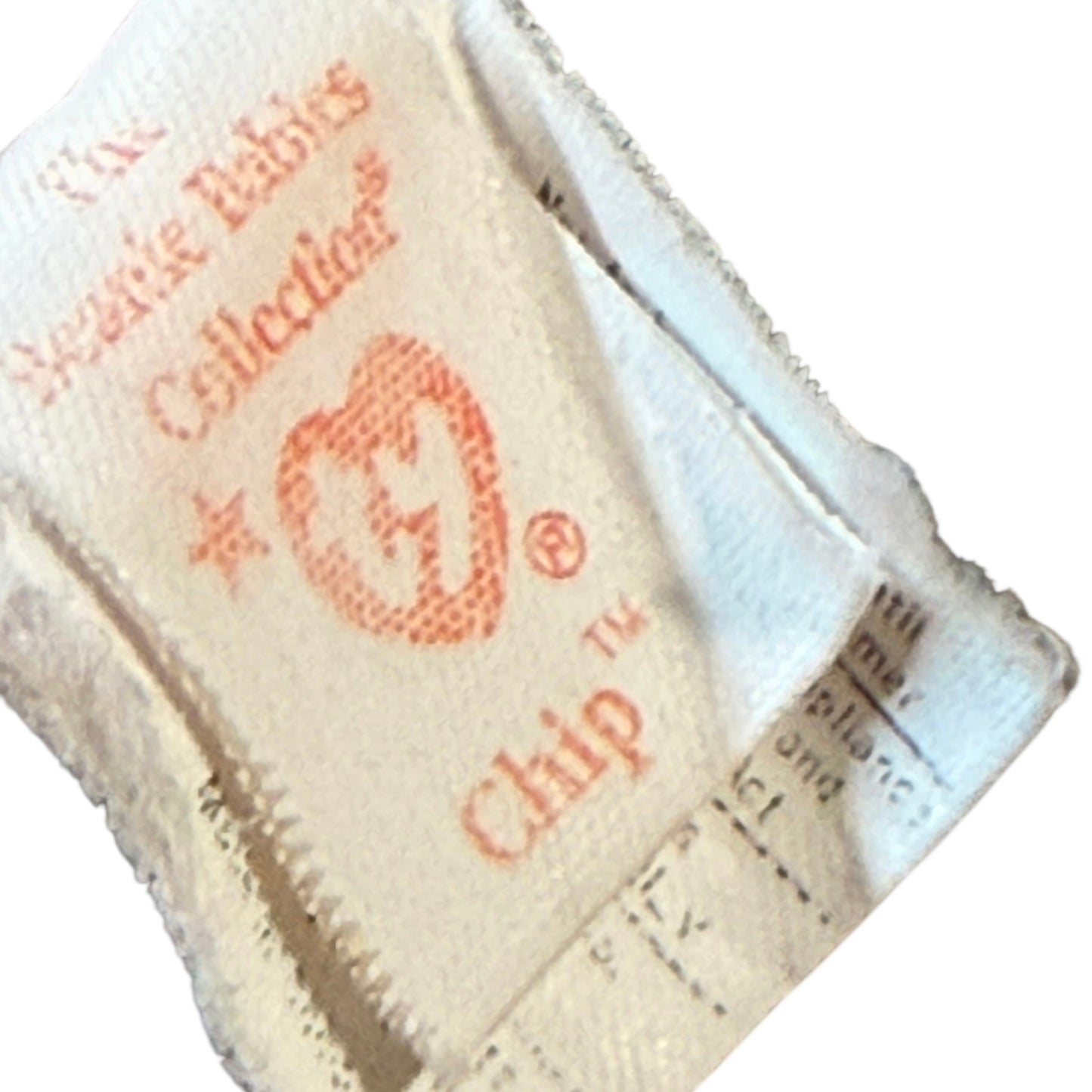 Vintage Ty Beanie Baby Calico Cat, 'Chip' Caramel, Black & White, Long White Whiskers in GUC