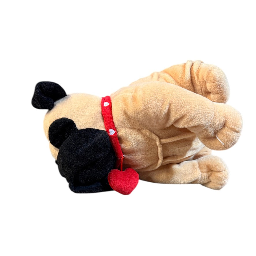 Irresistible Realistic Pug Stuffed Dog Plush, Huge Squishy Black Jowls, Super Cuddly Body!
