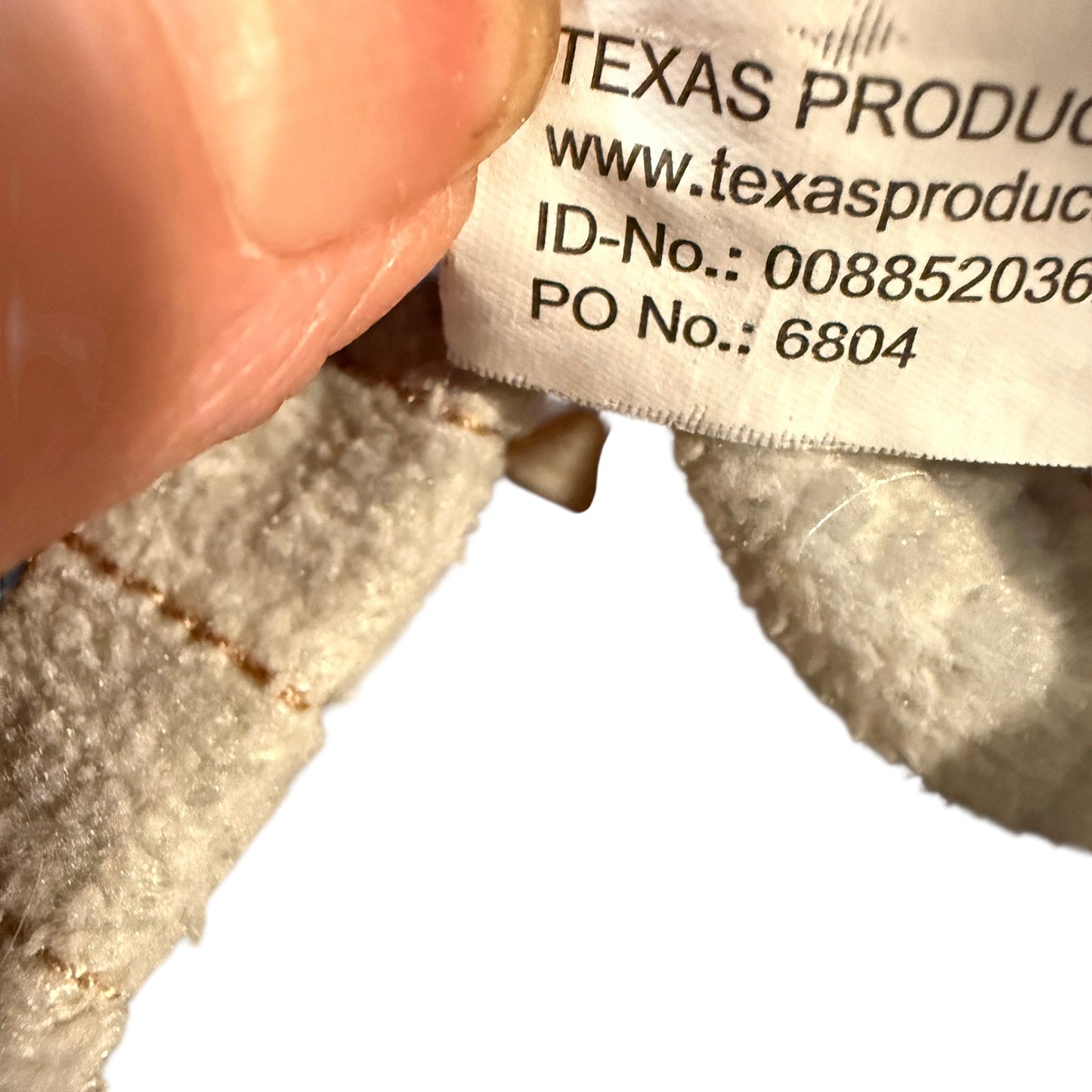 Texas Products Plush Grey Armadillo Stuffed Toy with a Texas Flag Bandana in EUC