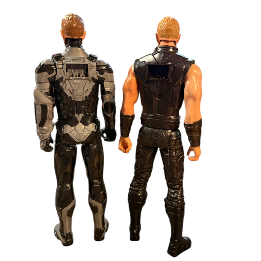 Two Marvel Avengers Titan Hero Series Thor Movie Action Figures in Great Preowned Condition