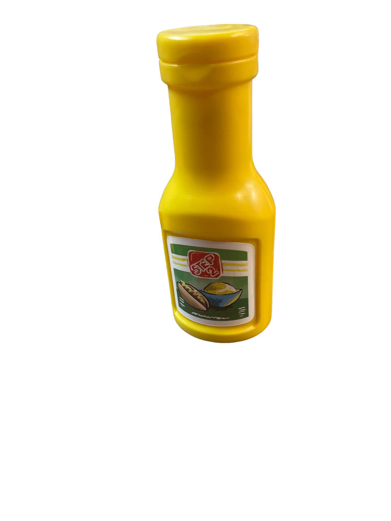 Hotdogs & Fries! Vintage Play Food Lunch, Complete with Mustard for a Perfect Picnic!