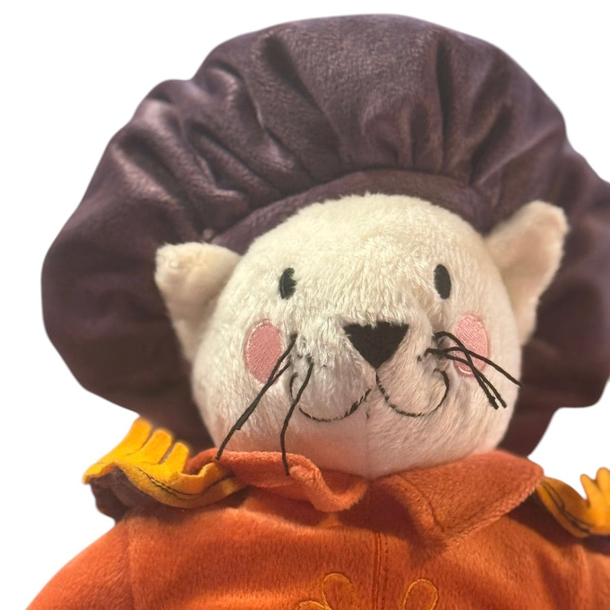 Ikea Ridderlig Puss n'Boots Royal White Cat Fairy Tale Friend 18" Plush Retired  in EUC No Tag