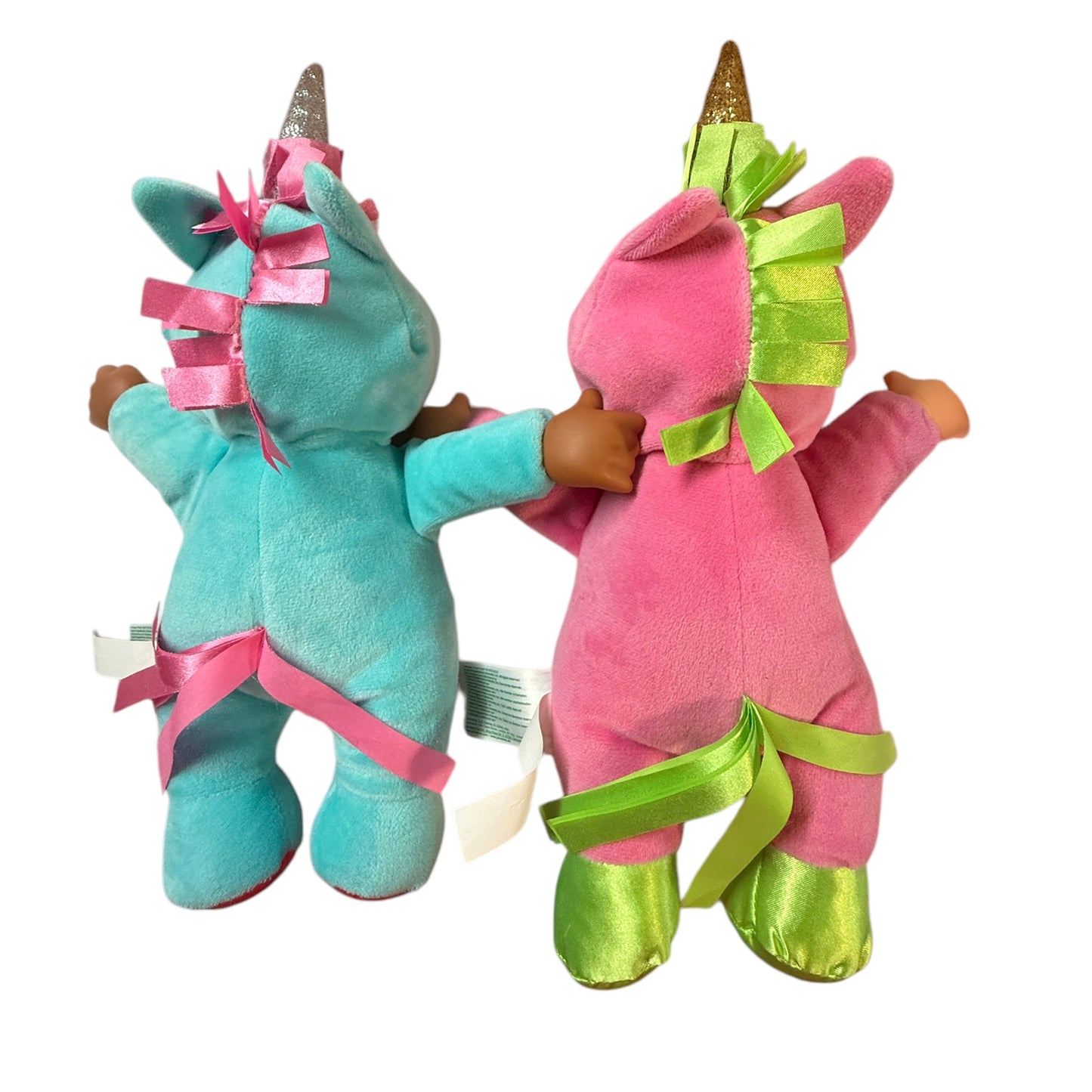 Cabbage Patch 10" Exotic Cuties Unicorn Pair, Signature Fragrance in Excellent Preowned Condition