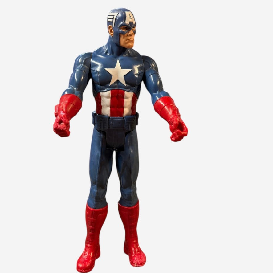 Captain America & Captain Marvel from Marvel Avengers Titan Hero Series 12" Action Figures GUC