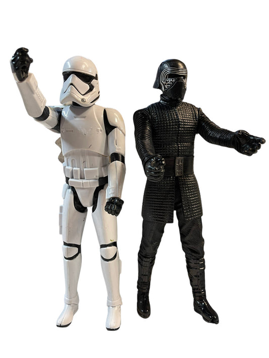 Star Wars Hasbro Action Stormtrooper The Force Awakens 12" Toy Figures Lot of 2