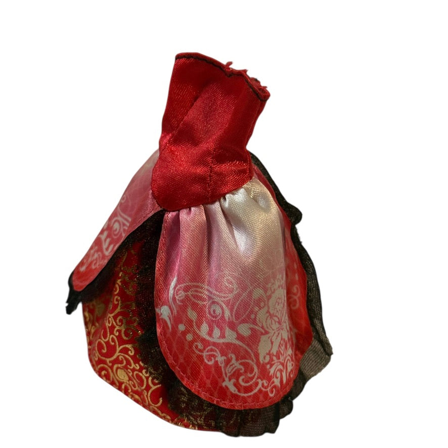 Ever After High Apple White 1st Chapter Red/Gold/White Patterned Dress Trimmed with Black Lace