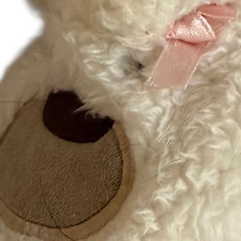 Carter's Fuzzy Bear Toddler Slipper Boots,  Cozy Lining, Grippy Bottoms & Tiny Pink Bow