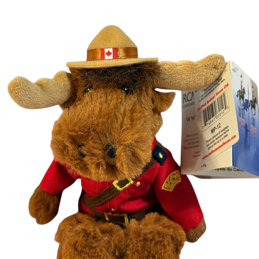 RCMP Foundation 9" Plush Stuffed Sargeant Bullmoose by Stuffed Animal House Preowned with Tags