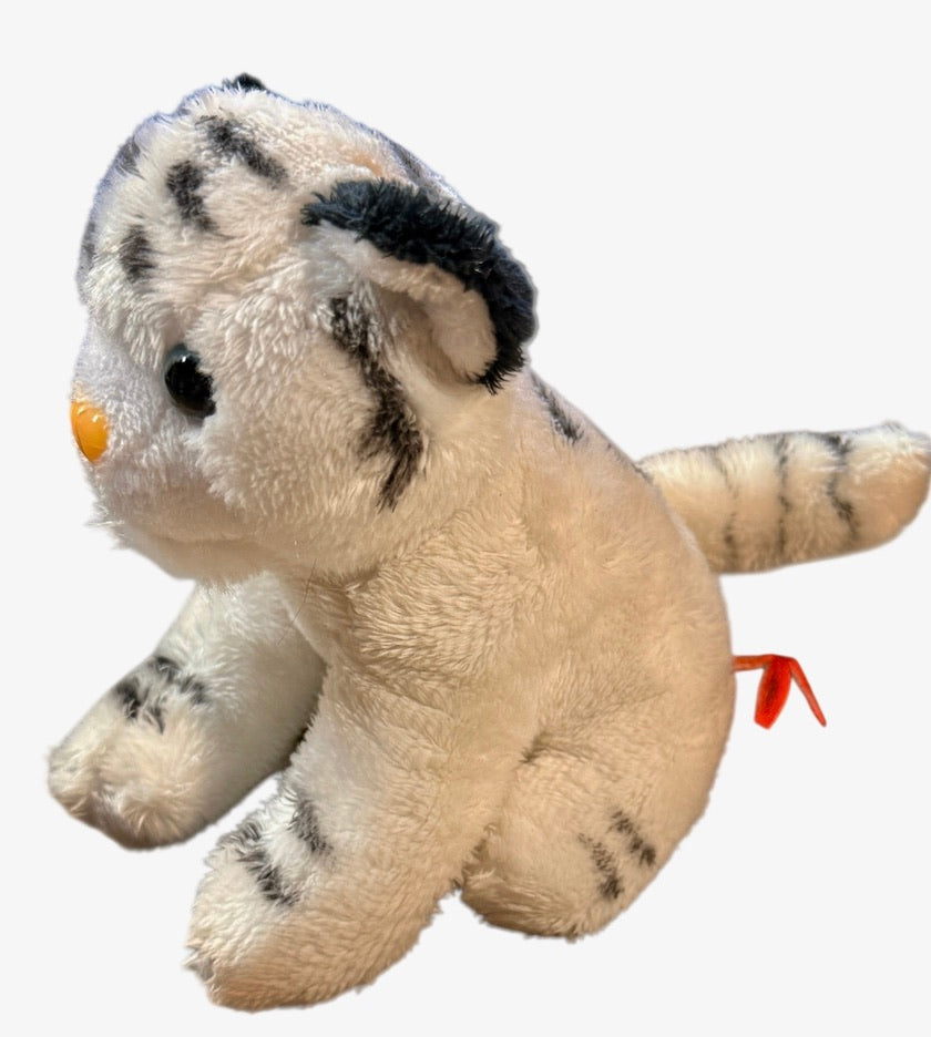 Wild Republic White Tiger Baby Plush Stuffed Animal Toy in GUC, Tiny, 5", Damaged Tag