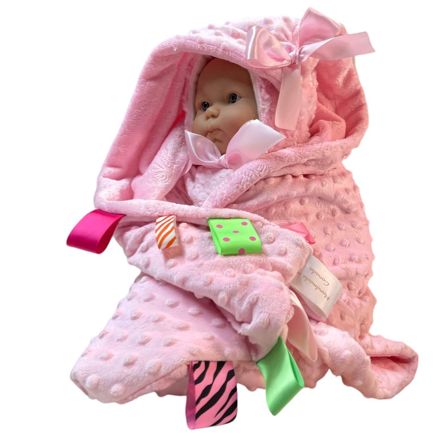 JCToys 20" Weighted Baby Doll, Bean Bottom, Grey/Blue Eyes , Vinyl With Cloth Body