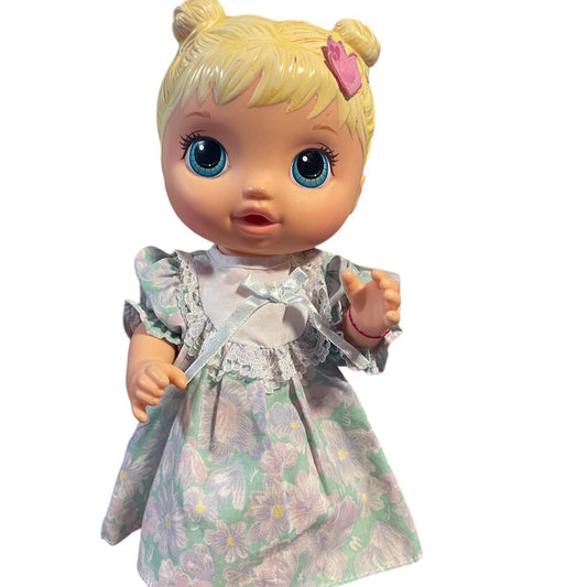 Drink & Wet Baby Alive  2015, Pink Boots & Dainty Dress, in Good Preowned Condition