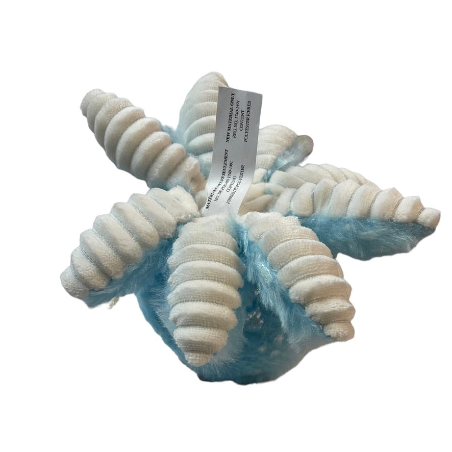 Sparkly  Sky Blue Baby Octopus, Ribbed Tentacles, Bright Shiny Eyes and a Big Smile! GUC
