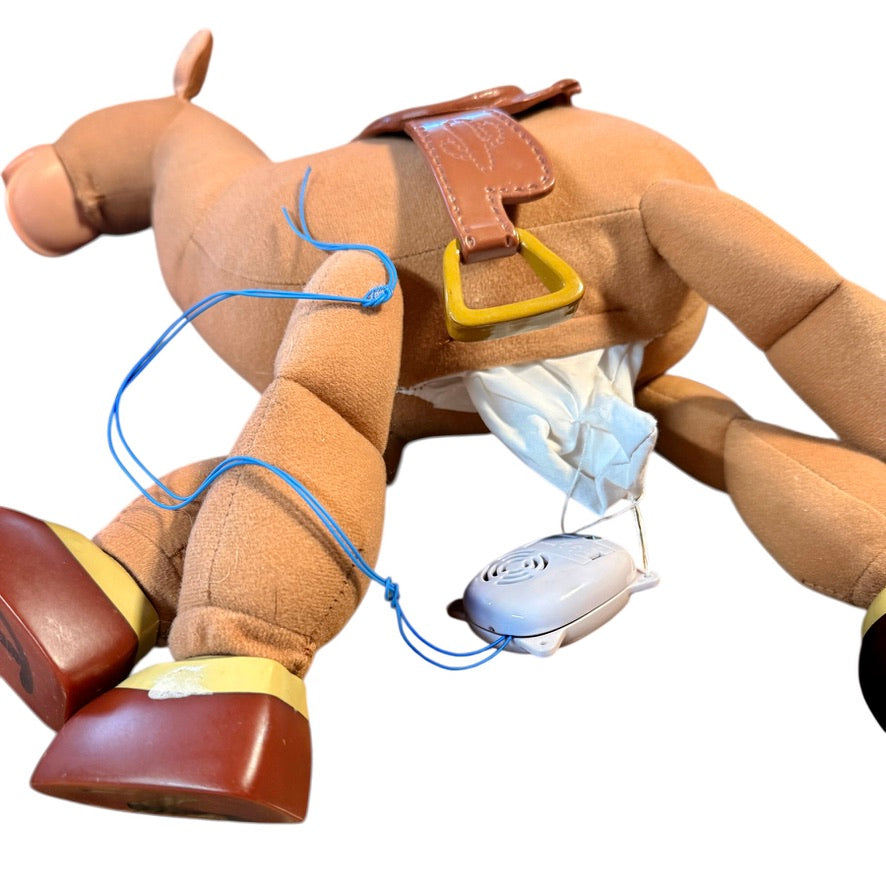 Disney Pixar Toy Story 17" Bullseye Plush Stuffed Animal Toy in GUC, Disconnected Sound Box