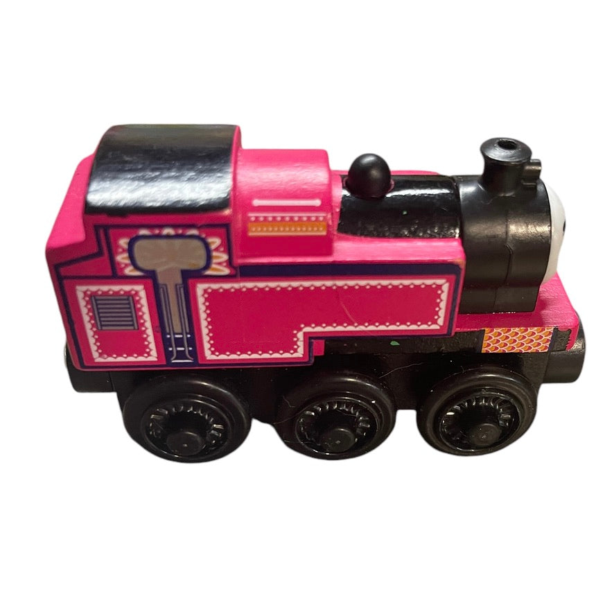 Ashima, Thomas & Friends Pretty Pink Wooden Railway Train Engine in EUC