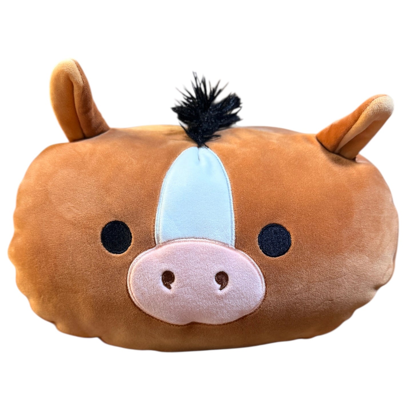 Brisby the Horse Stackable Farm Squad Squishmallow Plush  Retired 12" Tan Coat & Black Mane