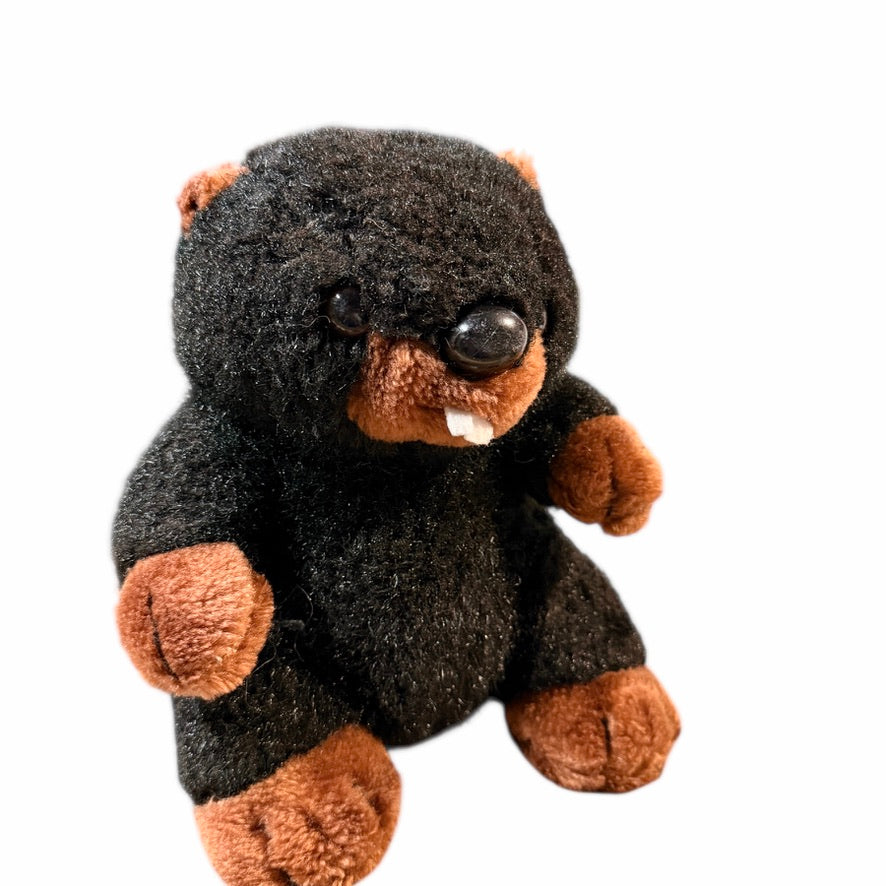 Vintage Plush Beaver Rare 8" Stuffed Animal Toy with Shiny Black Eyes, Flat Tail & Big Teeth!