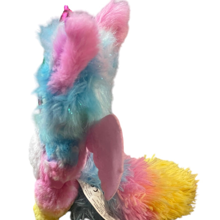 Magic Mixies Rainbow Fox Unicorn with Lights & Sound in Pastel Colours, Fluffy & Sparkly!