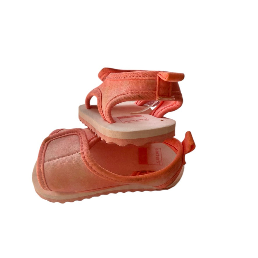Carter's Pink Tye Dye Water/Crib Shoes/ Sandals Hook & Loop Closure Preowned- Very Nice!