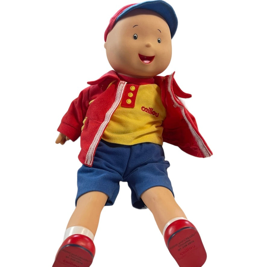 Caillou Interactive Doll, Removable Outfit, Shoes & Cap Moving Mouth HTF Trilingual EUC