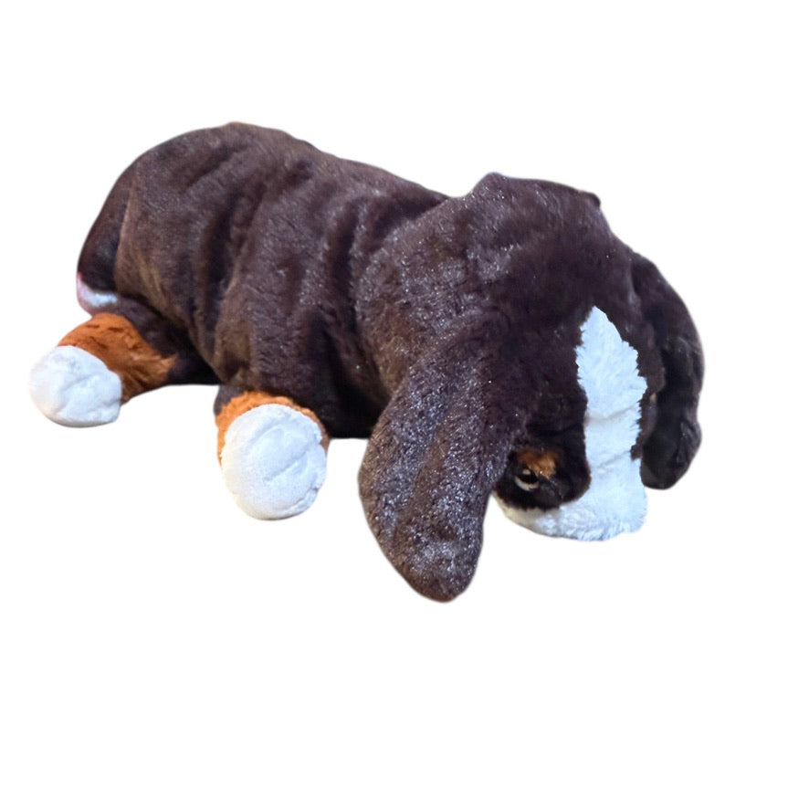 Ikea Hoppig Tri Coloured Bernese Mountain Dog 14” Stuffed Animal Toy Stiched Eyes in EUC