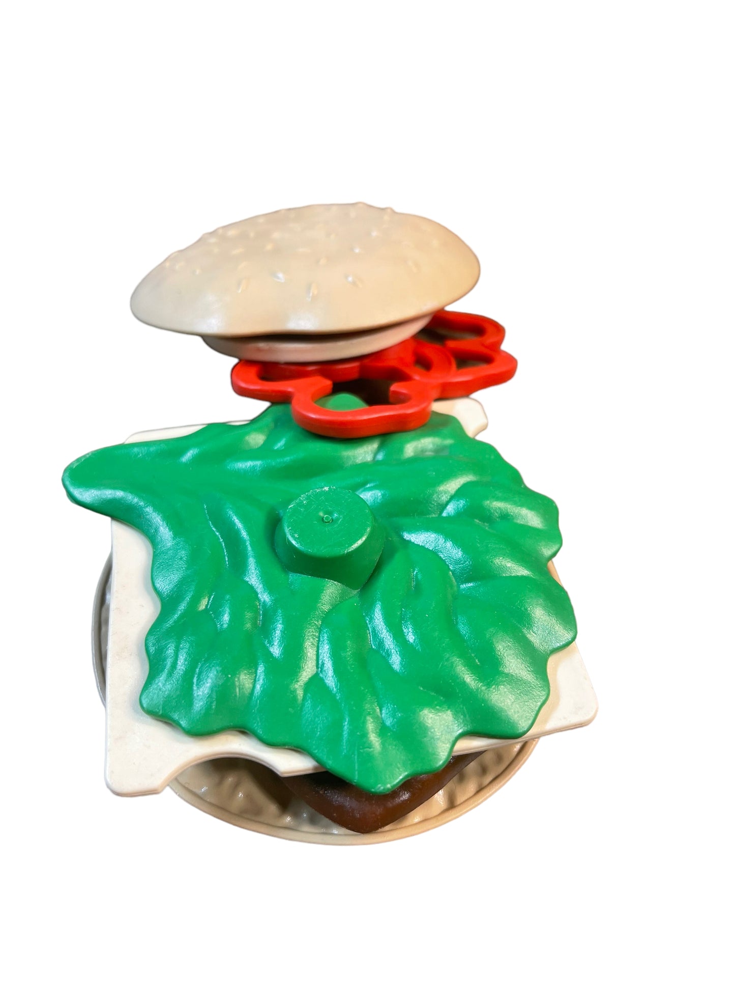 Vintage Fast Food Toys Including Burger King Fries, Condiments and 8 Piece Burger!