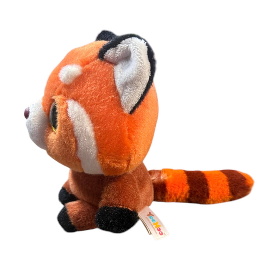 Aurora YooHoo Hapee Red Panda Plush, Huge Green Eyes & Striped Tail, Preowned, Adorable!